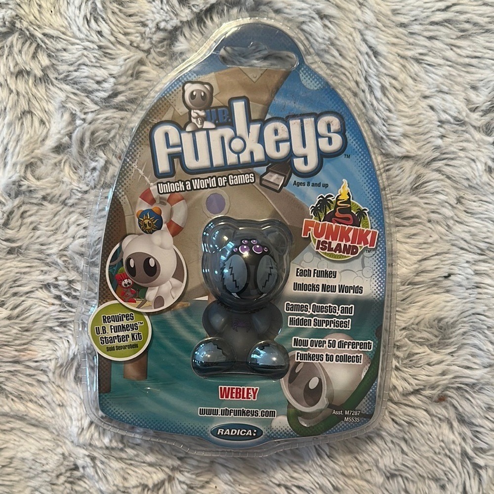 UB Funkeys Webley Funkiki Island Figure Radica Mattel M7287 Grey Purple New